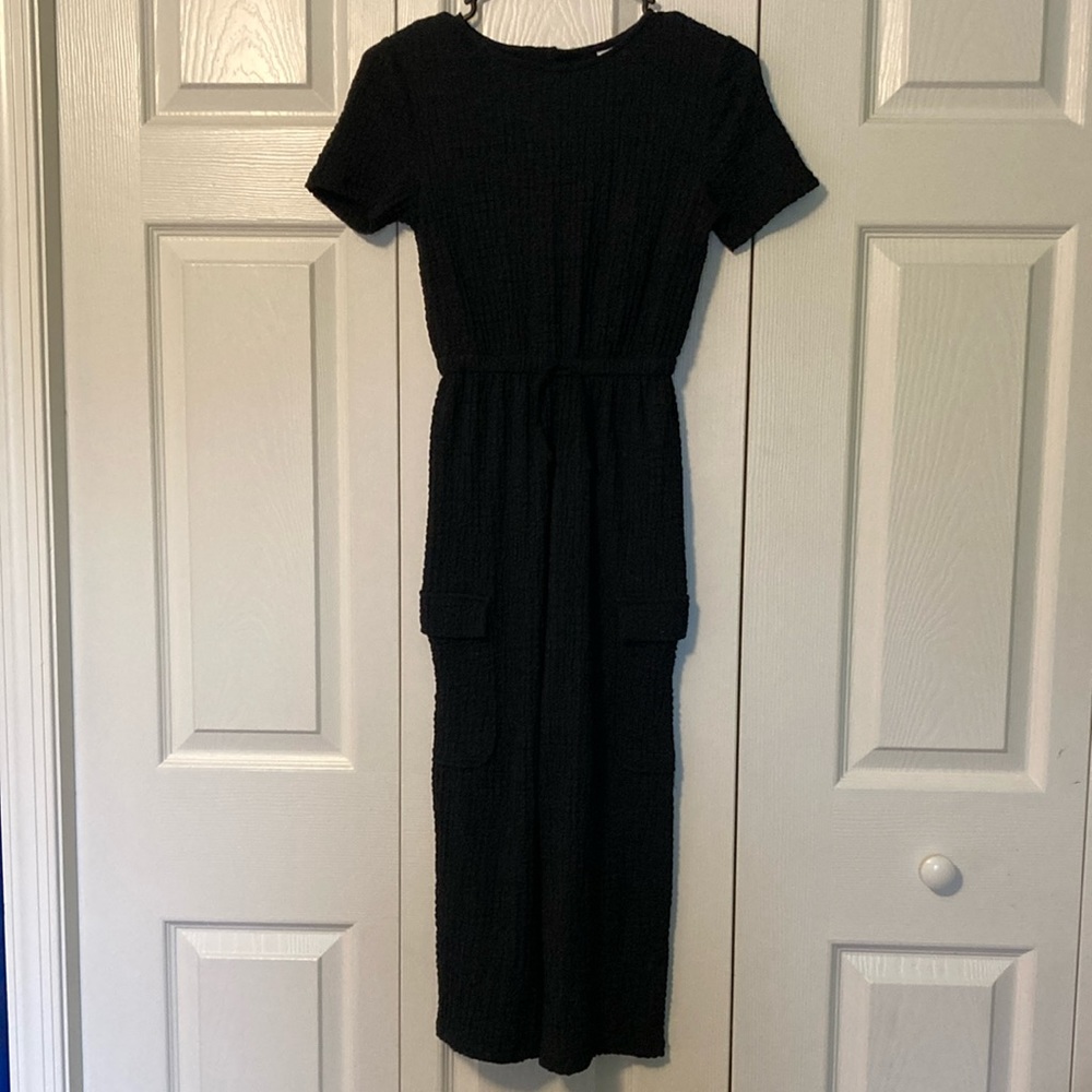 ZARA girls size 9 black jumpsuit EUC